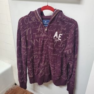 Burgundy mens sweater hoodie